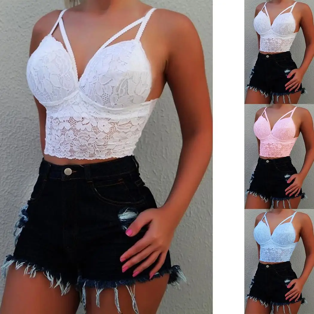 Женский Повседневный тонкий летний топ без рукавов на бретельках с цветочным