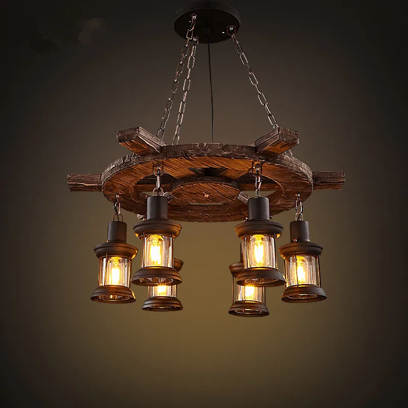 Новинка 2017 деревянная декоративная люстра Американская деревня креативная