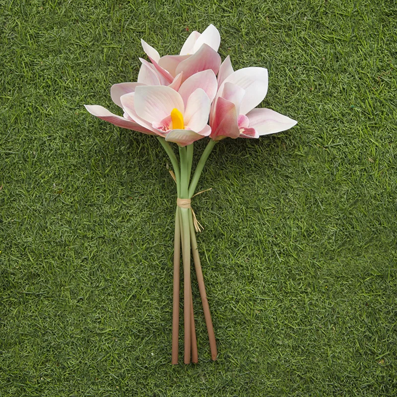 4 шт. цветы для свадебного стола|orchid flower bouquet|real touchflower bouquet |