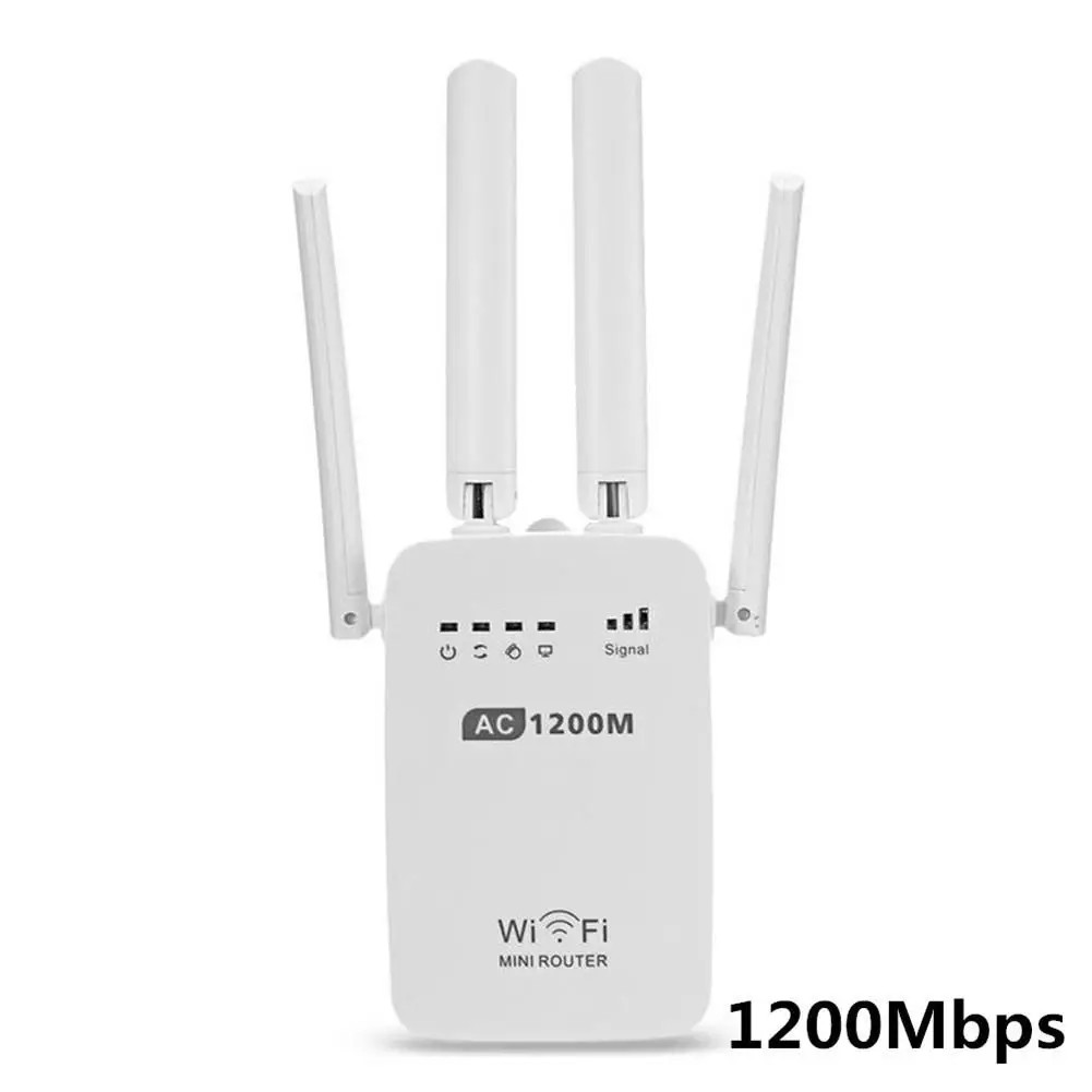 300/1200 Мбит/с двухдиапазонный 2 4/5G 4 антенный WIFI расширитель диапазона WiFi