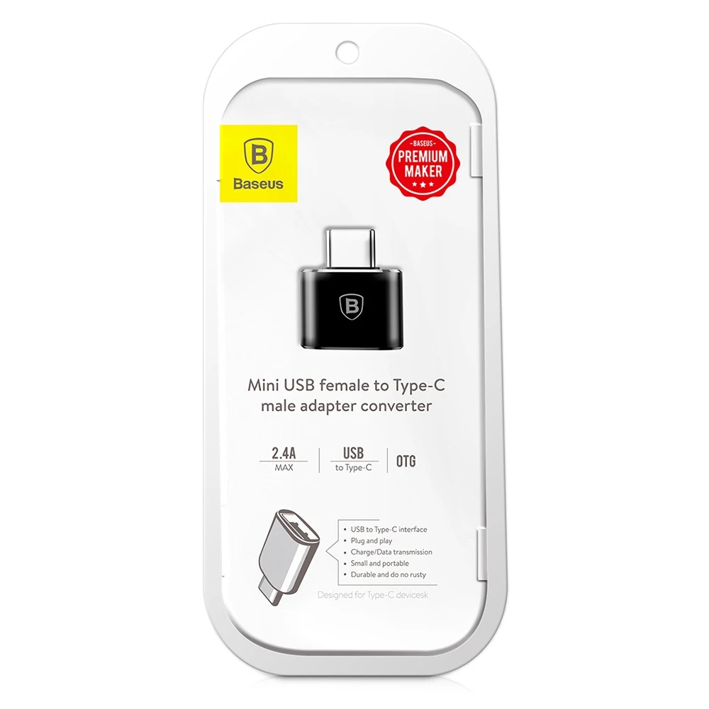 Оригинальный Baseus Мини OTG Мужской Тип-C и разъемом типа мама адаптер конвертер USB