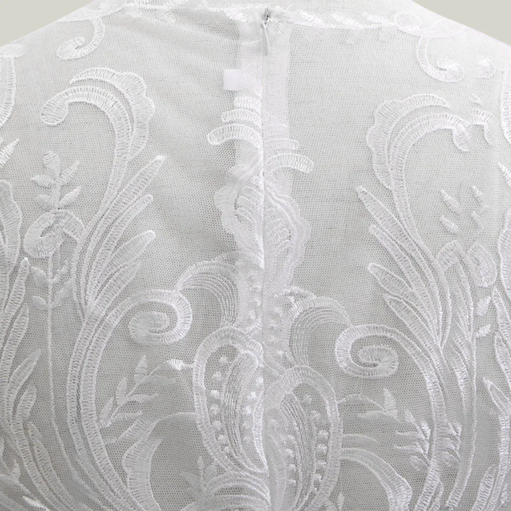 Women Lace Dress Embroidered Mesh Ball Gown Slim Elegant Lady Princess Maxi Dresses Sexy Party Clothes | Женская одежда