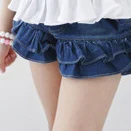 Детские джинсовые шорты Kindstraum повседневные свободные в стиле лотоса для девочек