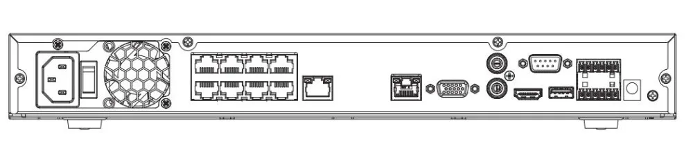Dahua POE NVR NVR5208-8P-4KS2 NVR5216-8P-4KS2 8/16/32 канала 1U 8PoE 4K &amp H.265 Pro сетевой видеорегистратор (V2.00)