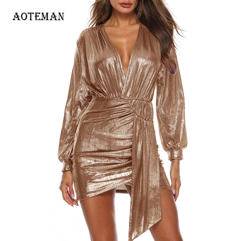 Женское облегающее платье с глубоким v образным вырезом винтажное однотонное