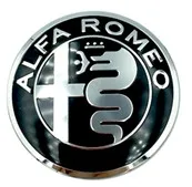 Черный 1 шт. 40 мм рулевое колесо эмблемы наклейки, автоаксессуары враг Alfa Romeo Brera 147 156 166 159 GT паук Giulietta Stelvio - Название цвета: Черный