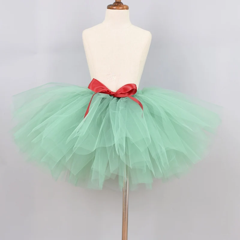 Solid Sage Green Fluffy Tutu Skirt for Girls Baby Birthday Party Kids Dance Ballet Costume Performance Tulle | Детская одежда и