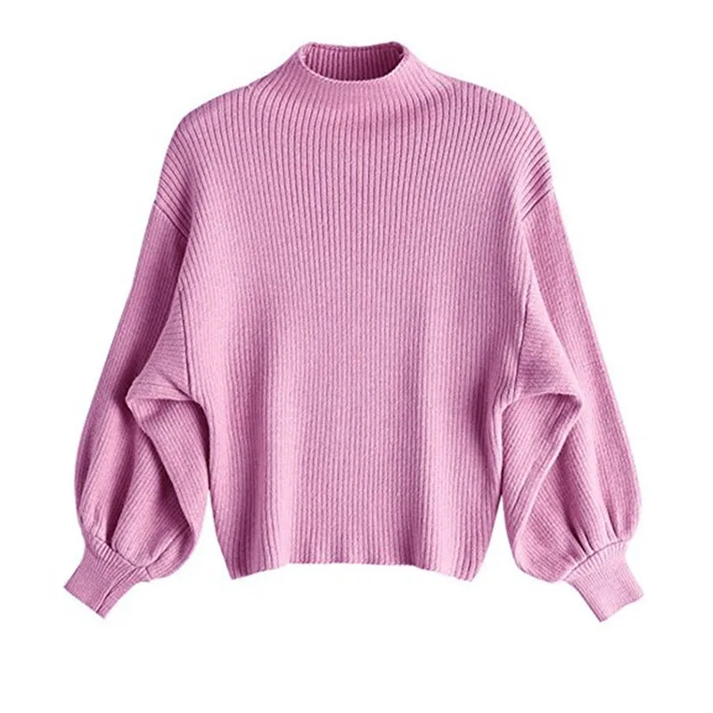 Neploe 2020 Korean Fashion Solid Sueter Mujer Knitwear Puff Sleeve Short Women Sweater Autumn New Loose Casual Pullovers 68309 | Женская