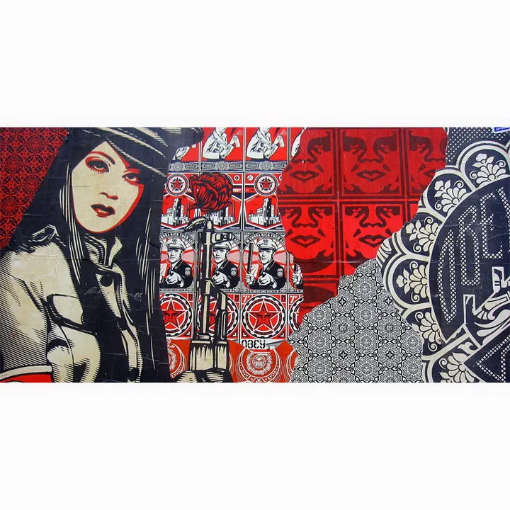 Shepard Fairey Крутое и Большое пляжное полотенце с рисунком граффити супер мягкие