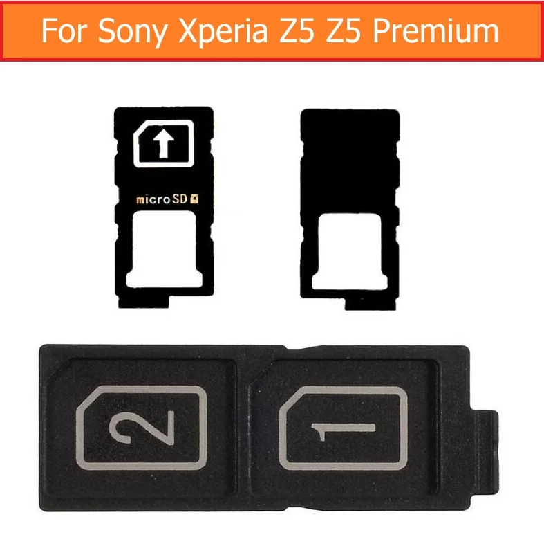 

100% Genuine single&Daul Sim Card Slot Tray for Sony xperia Z5 Sim Card Holder for Sony Xperia Z5 premium E6853 Sim card adapter