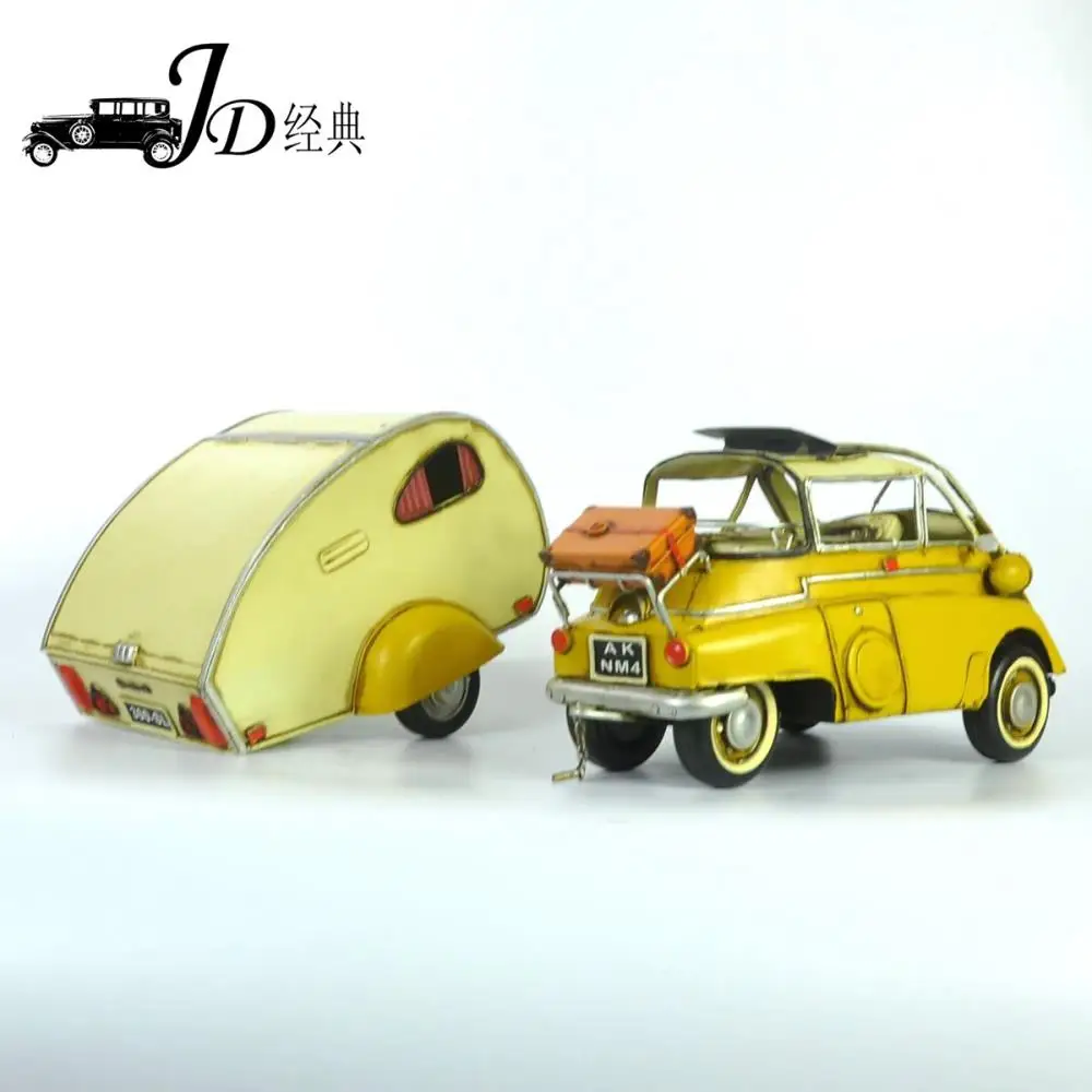 Hot 2014 Antique Car Sales Handmade Wedding Iron Model With Trailer Artesanato Manual Pub Home Decoration Metal Crafts Souvenirs |