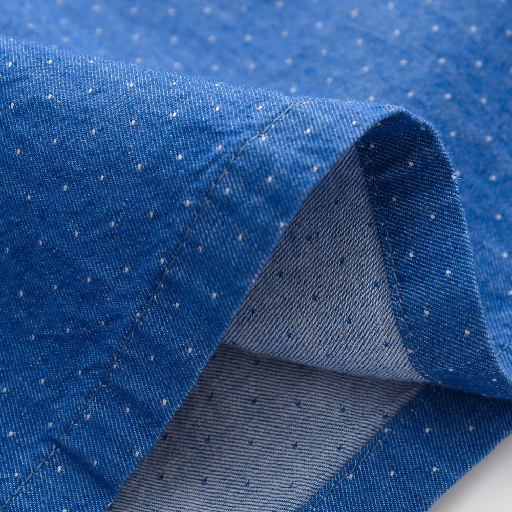 AuroraBaby Girls Dress Denim Cute Fox Dot Pattern Long Sleeve Toddler Girl Clothing 2-9Yrs Party Vestidos de fiesta | Детская одежда и