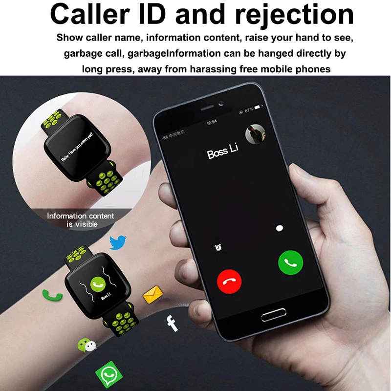 Мужские и женские спортивные Смарт часы для фитнеса артериального давления