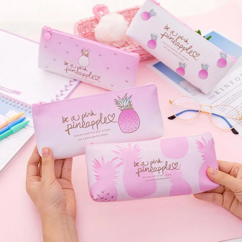 Карандаш Чехол Kawaii PU Cortex школьные пеналы для детей большой Ёмкость карандаш