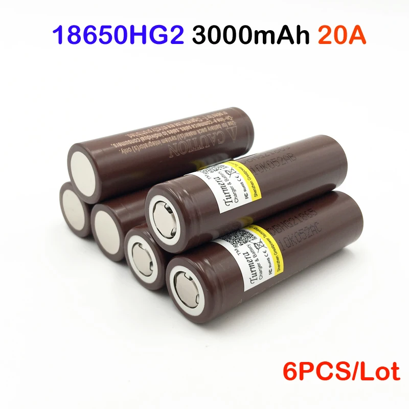 Аккумулятор hg2 18650 для электронной сигареты Turmera 3000 мАч высокая мощность разряда 30