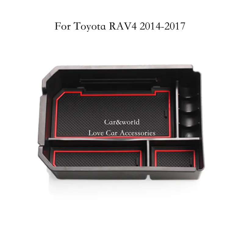 Для Toyota RAV4 2015 2016-2018 центральный подлокотник коробка для хранения Сетка держатель