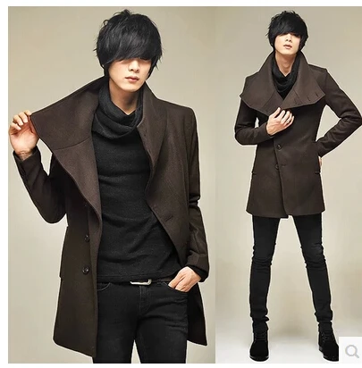 Мужская одежда мужское пальто в британском стиле мужской облегающий шерстяной