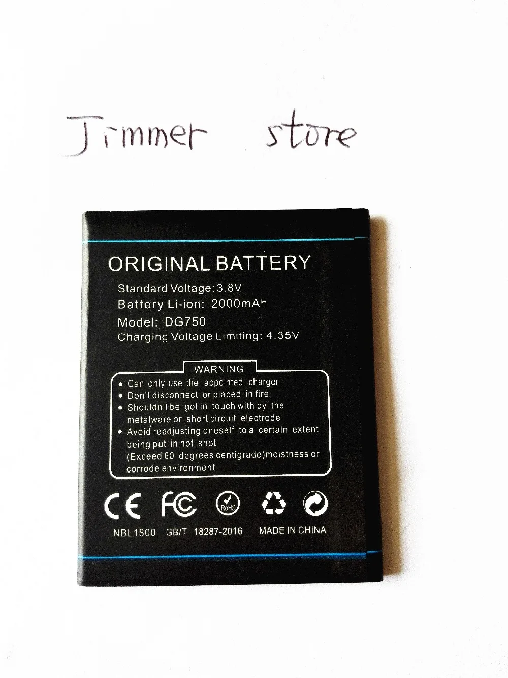 New Original DOOGEE DG750 Battery for IRON-BONE Mobile Phone 2000mAh High quality replacement battery | Мобильные телефоны и
