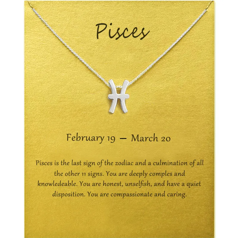 12 созвездий с подвеской со знаком Рыб ожерелье Знак зодиака для мамочек День