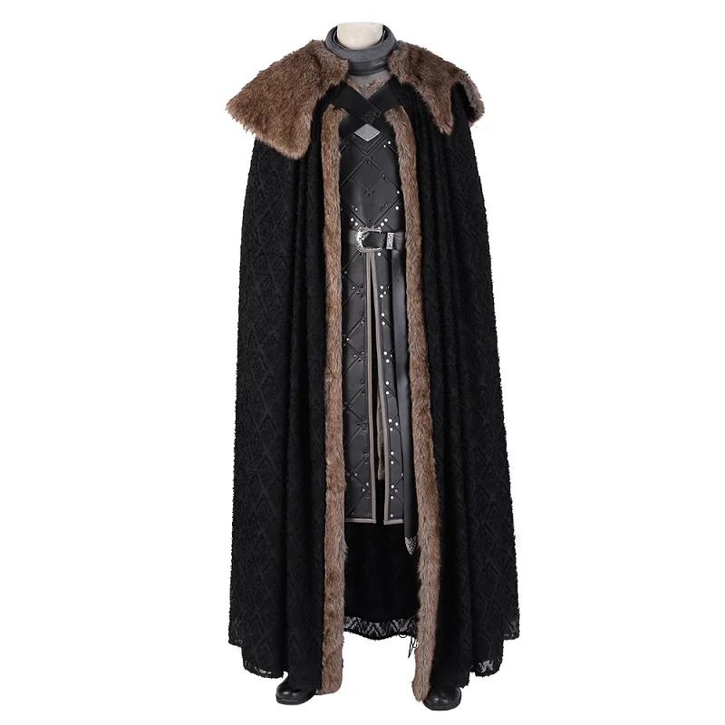Whole set Новая игра престолов Сезон 8 Джон Сноу Косплей Костюм Хэллоуин вечерние накидки на заказ костюм Джон Сноу Наряд Костюмы - Цвет: Whole set