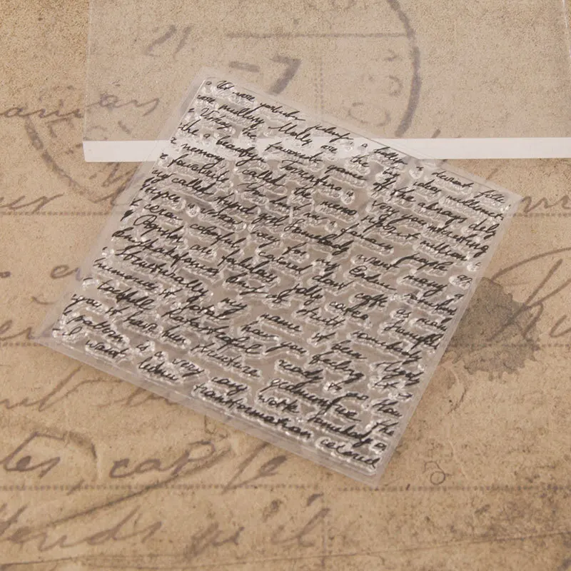 Прозрачная силиконовая печать на английском языке дневник альбом сделай сам