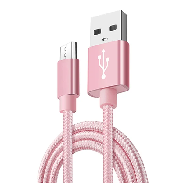 Rose Gold ACCEZZ USB кабель для зарядки и синхронизации данных для samsung LG huawei Redmi кабели для зарядки телефонов Android Micro Usb кабель для зарядки 1 м - Цвет: Rose Gold