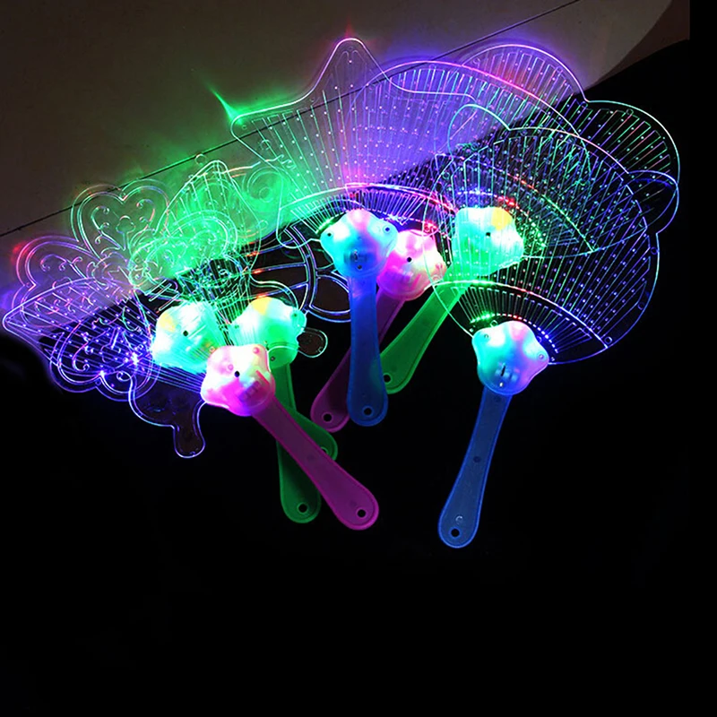 1pc Luminous Kids Birthday Rave Led Fan Lighting Up Toys for Children Games Flashing Gifts Glowing In The Dark Party Props | Дом и сад