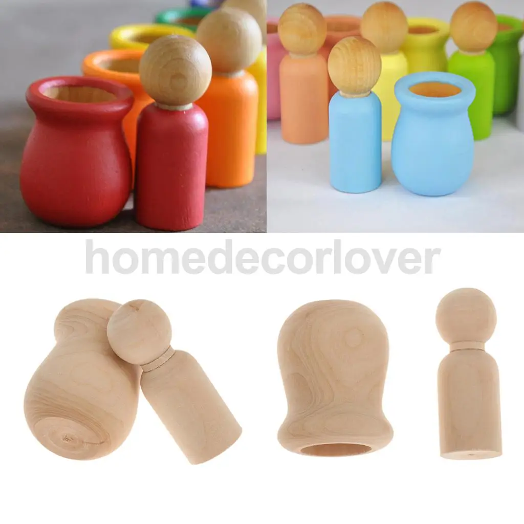 Набор деревянных колышков для кукол 10 шт. |