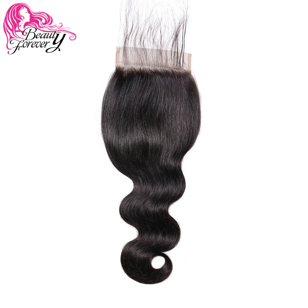 Beauty Forever 5*5 волнистые бразильские кружевные закрытые 100% Человеческие волосы Remy 120%