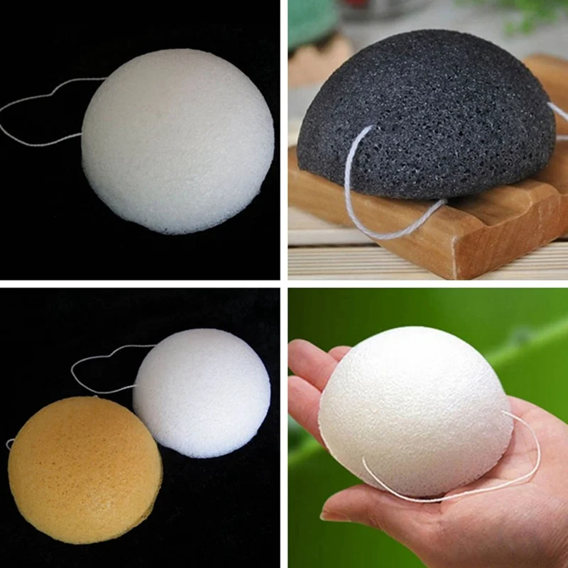 Мягкая чистка лица Pad Puff природных Konjac Конняку спонжи для макияжа Экологичные Умывания Очищающий Губка очищающее средство для кожи