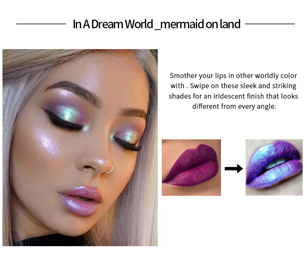 6PCS/SET HANDAIYAN Liquid Lipgloss Kit Glitter Lipstick Sexy Lipsticks Shimmer Lip Gloss Sparkly Set Makeup | Красота и здоровье