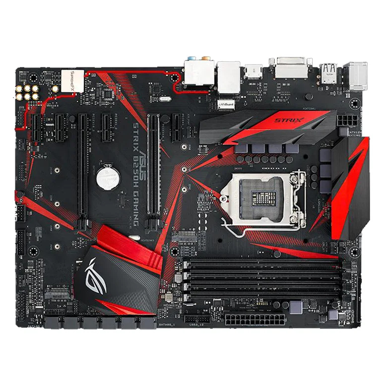 Материнская плата ASUS STRIX B250H для игр 1151 б/у оригинальная коробка|Материнские