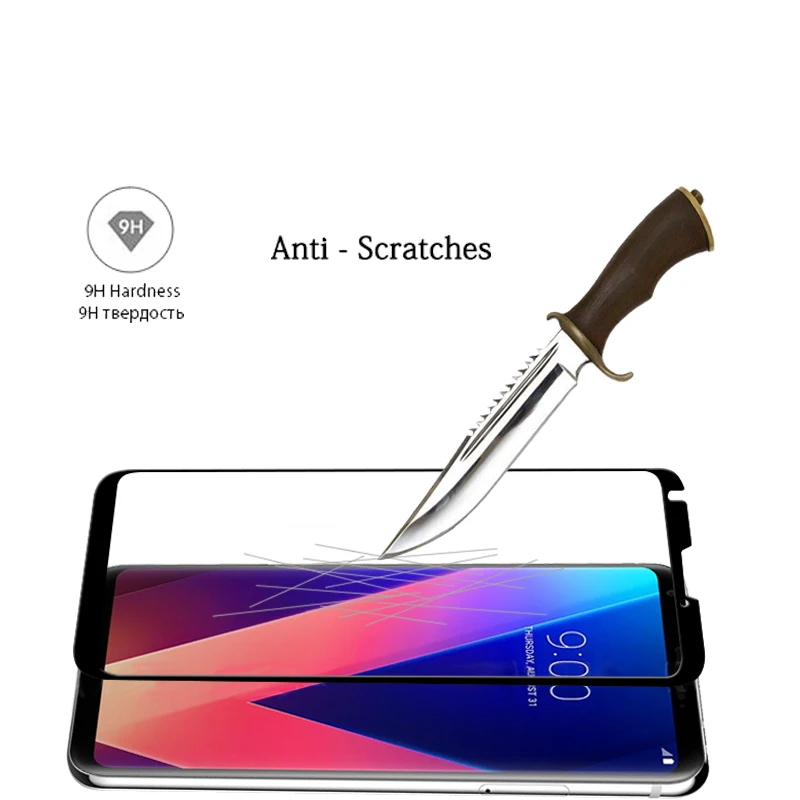 Премиум полное покрытие 3D изогнутые края стеклянная пленка для LG V30 PLUS + H930G