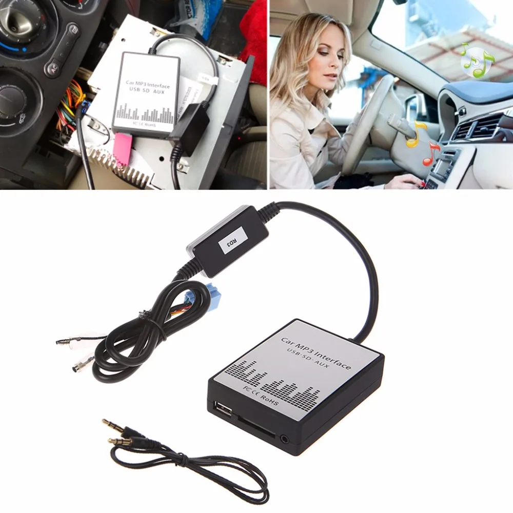 Новые USB SD AUX автомобильный MP3 музыка Интерфейс Автомобильный плеер адаптер CD машины изменение для peugeot 106 206 RD3 Citroen C3 C4 C5 8PIN