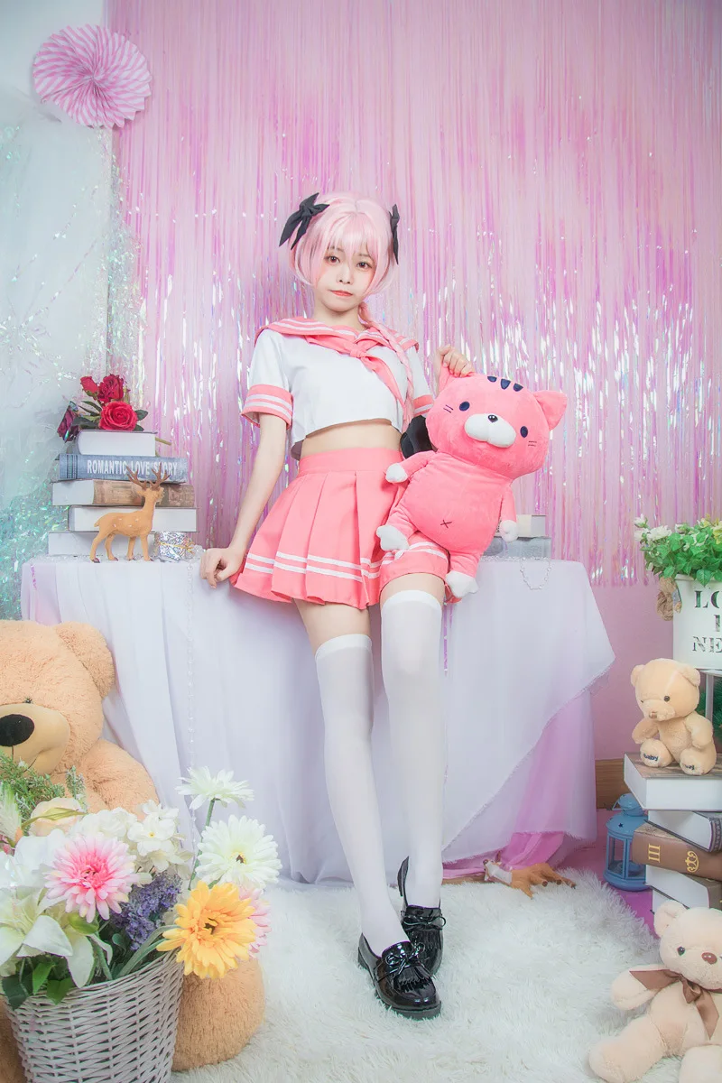 Карнавальный костюм черного рыцаря apocripha Astolfo, японская школьная форма для девочек, парик с бантом, костюм моряка на Хэллоуин, полный комплект