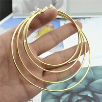 clip earrings without piercing non pierced small big circle rose gold silver plating rings classic trend hoop earrings for women