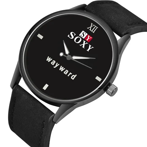 SOXY модные наручные часы популярные кожаные спортивные часы мужские Часы повседневные мужские часы relogio masculino reloj hombre