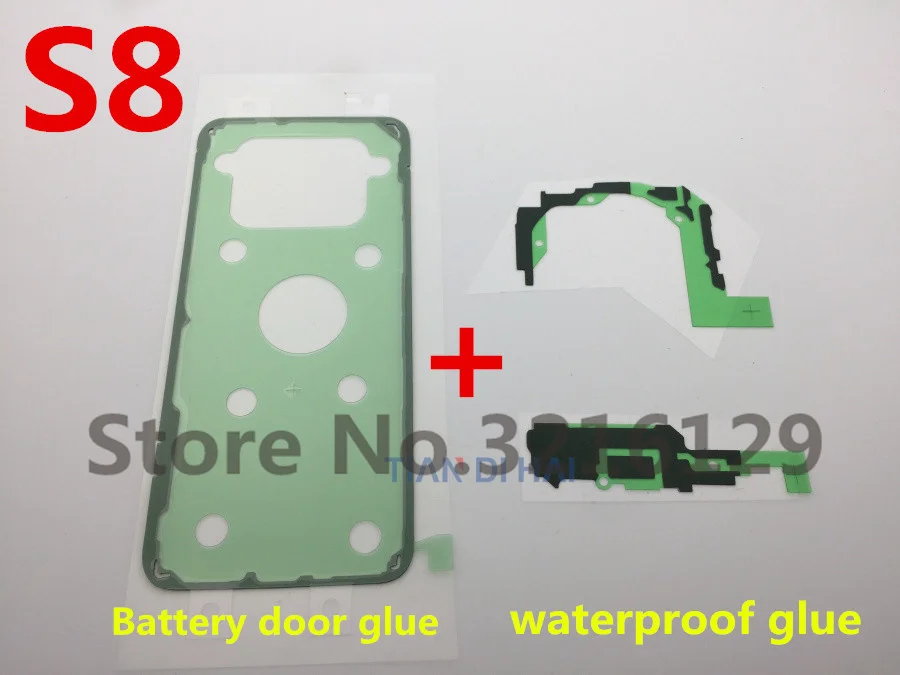 

100set Original Sticker Rear Back Battery Cover case Door Adhesive + waterproof Tape glue For Samsung Galaxy S8 G950 G950F