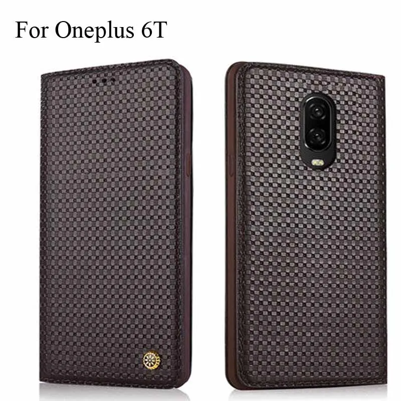 Чехол-книжка из натуральной кожи для Oneplus 6 T One Plus чехол-накладка Oneplus6T чехол |