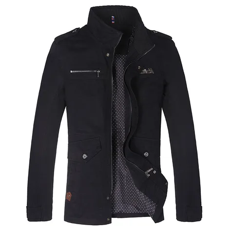 FGKKS брендовая мужская куртка, пальто, модный Тренч, новое осеннее повседневное приталенное пальто черного цвета, мужская куртка-бомбер