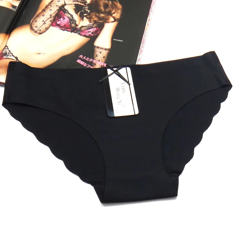 Набор из 12 однотонных ультратонких женских бесшовных хипстерских трусиков