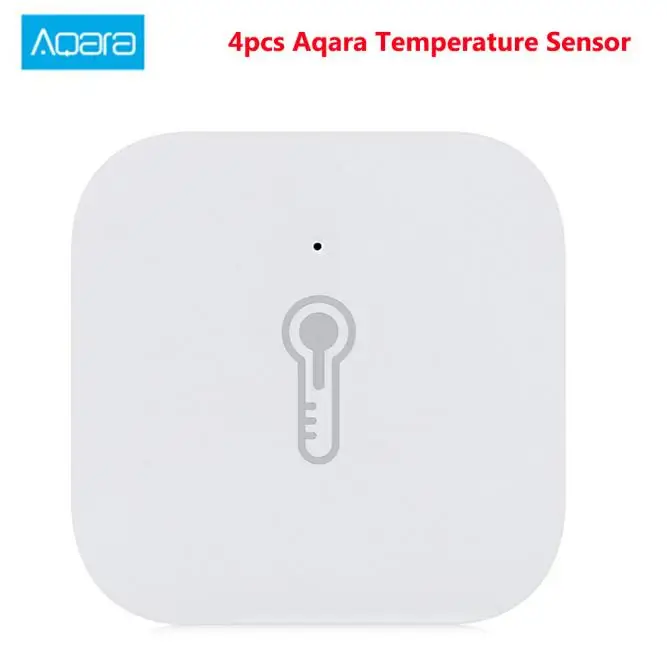 4pcs Milk White 4 шт. Aqara WSDCGQ11LM датчик температуры и влажности умный дом устройство Ecosysterm приложение беспроводное подключение ZigBee умный дом - Цвет: 4pcs Milk White