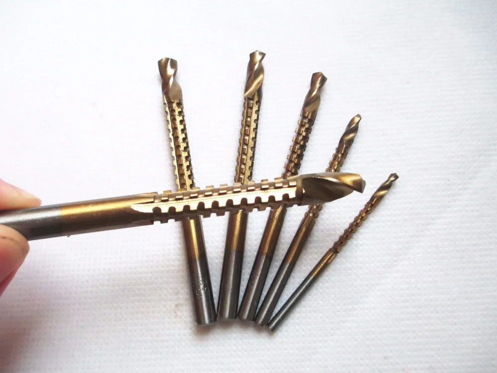 6 шт. сверла с титановым покрытием для фрезерования отверстий по дереву и