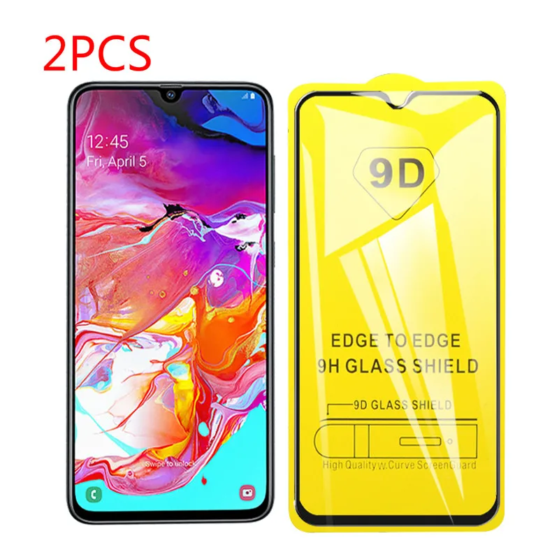 2 шт. 9D полный наклеивающаяся Защитная пленка для samsung Galaxy A50 A60 A70 A40 A30 A20 A20E A2 Core A10 M50