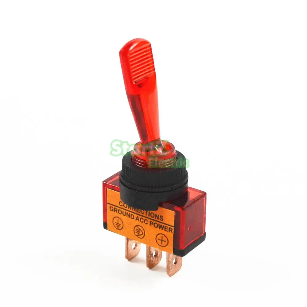 Автомобильный тумблер 3 Pin ВКЛ ВЫКЛ с лампой DC 12 В V 20A|lamp switch|on-off toggle switchswitch lamp |