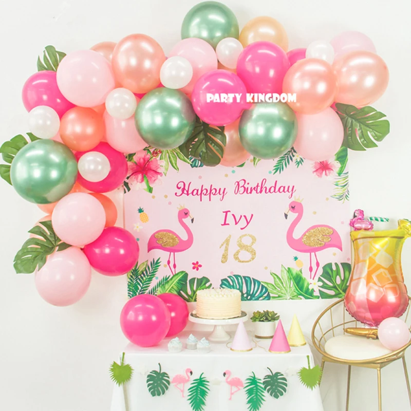 

Flamingo Party Ballon Wedding Decoration Jungle Balloon LUAU Baby Shower Girl Hawaiian Party Decorations Adult 1st Birthday