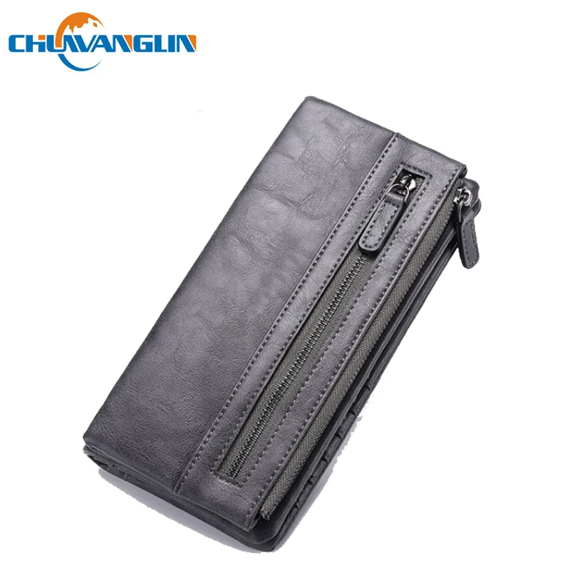 Chuwanglin fashion mens wallet long portefeuille femme casual Multi-card position men cartera mujer leather wallets E2220 | Багаж и сумки