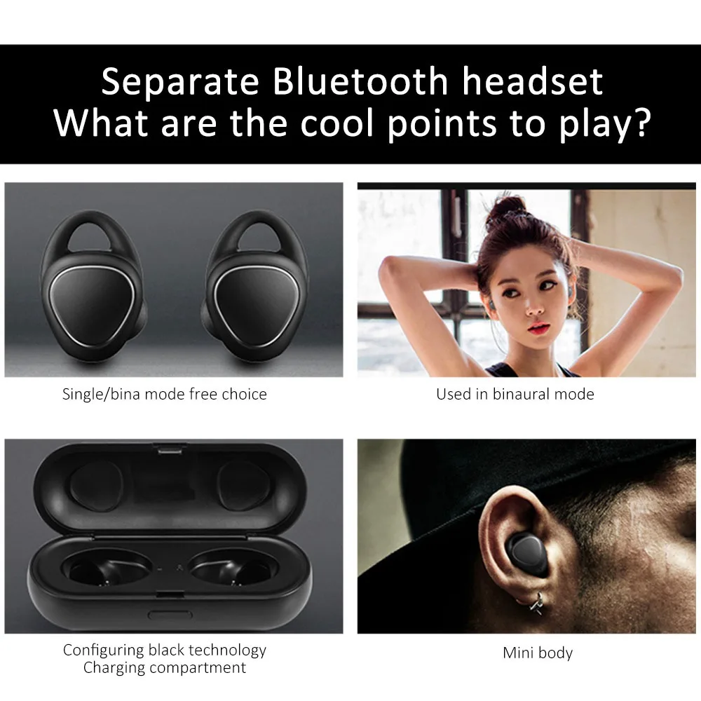 TWS мини беспроводные Bluetooth наушники для Xiaomi Iphone samsung Handsfree стерео вкладыши спортивные наушники Телефон с микрофоном зарядная коробка
