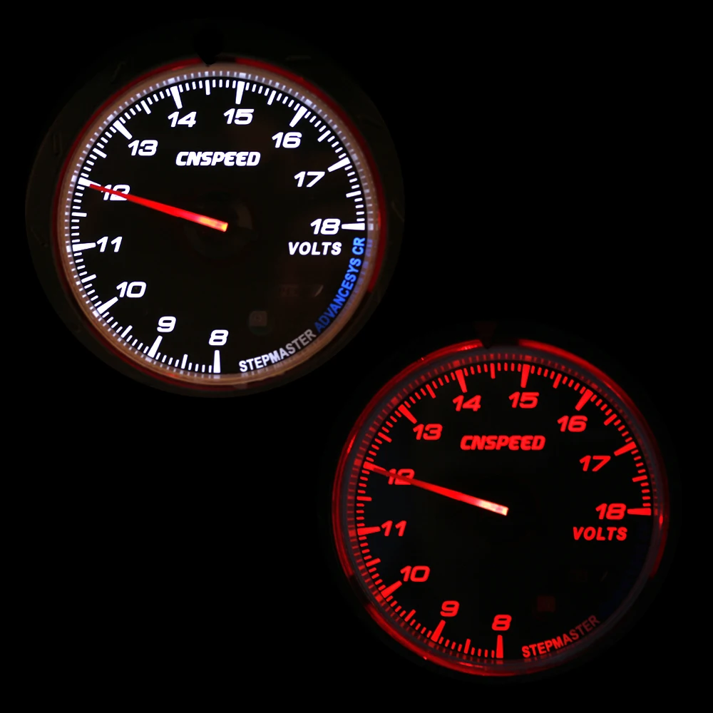 Вольтметр CNSPEED для гоночных автомобилей измеритель напряжения красно белый 8 18 В