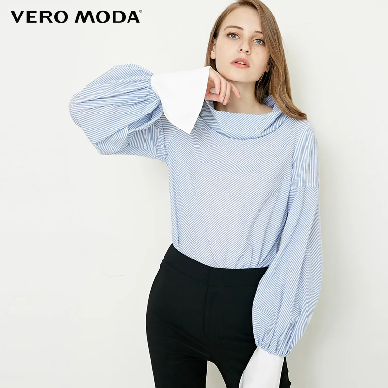 Vero Moda полосатая рубашка с ворсом и воротником | 318151511|